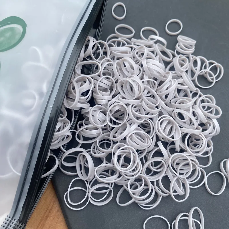 1000 teile/satz verdickte silikon haar elastiekjes voor meisjes hoog elastiek haar haarelastiek baby klein loombandjes kinderen haa – Detail 7