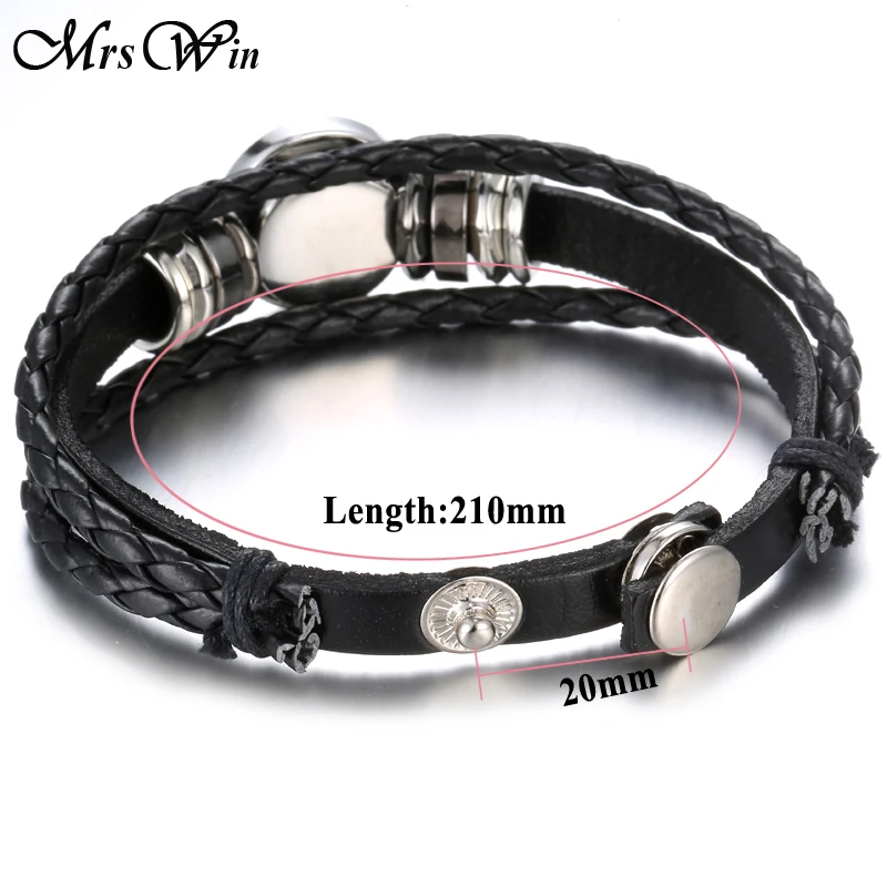 Bracelet Jewelry Leather Snap Button Bracelet 30 Colors