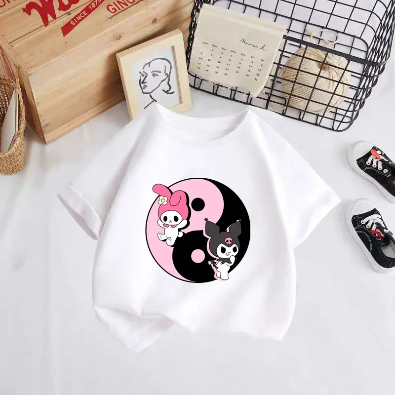 Kulomi 2024 Summer T-shirt boy Girls Kids Clothing Girls Clothing Tops Short sleeves Sports Fashion Short sleeves ages 3-14