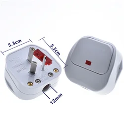 3 - Pin Switch 13A Power Plug with Built - in Switch and Overload Protection (GW7102 AU 10A)