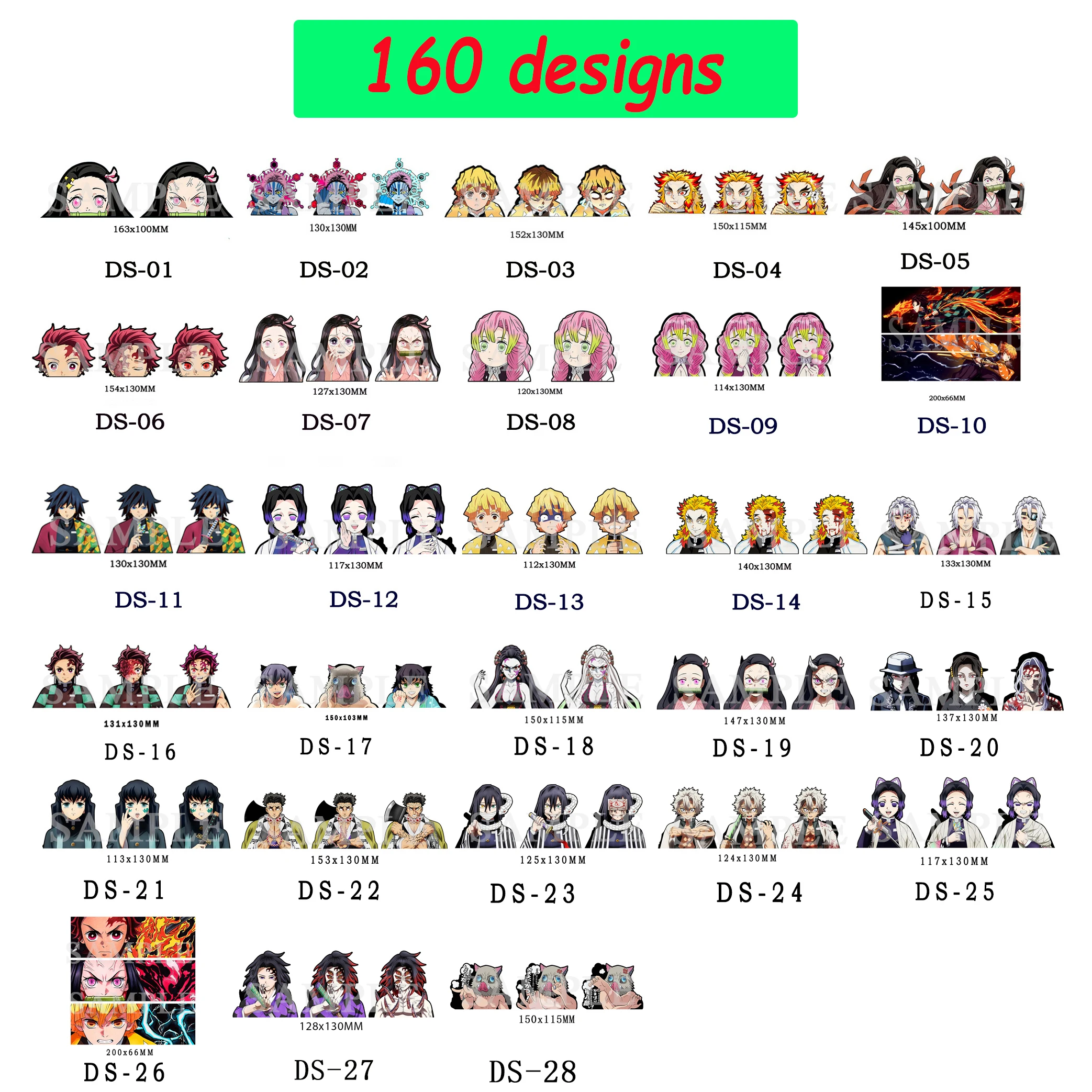 

Mix Whloesale Anime Motion Sticker Waterproof Decals --(Remarks Style Number and Quantity) --