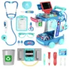Children's Doctor Toy Simulation Tool Set for Girls with Luggage Rolling Case to Play as Nurse and Give Injections with Stethosc 5