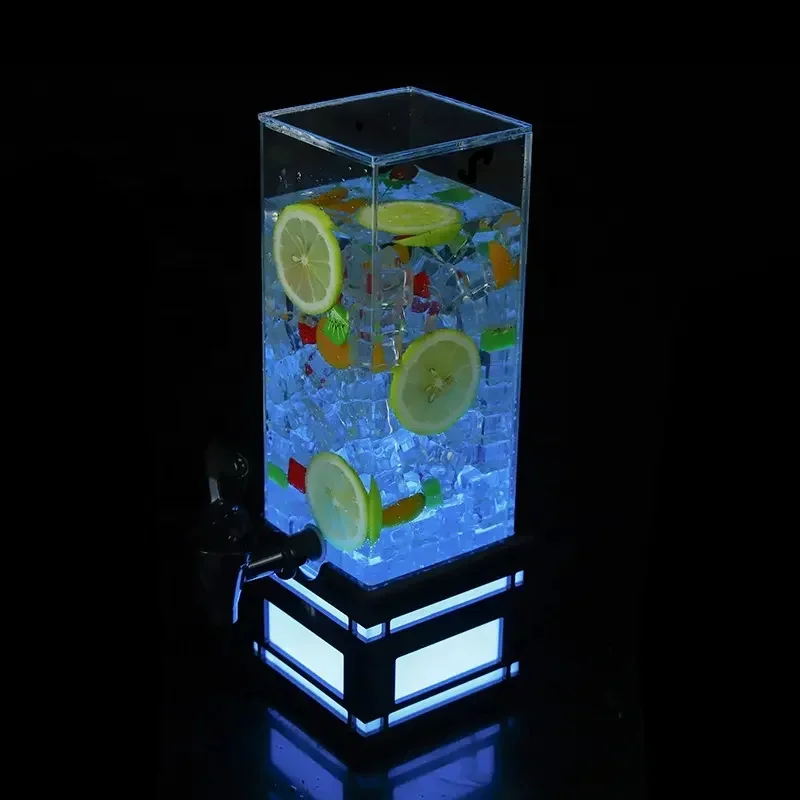 Wine Beer Tower Beverage Juice Bottle Dispenser Ice Bucket Cooler with LED Light for Bar Party Restaurant Cold Drink beer tower