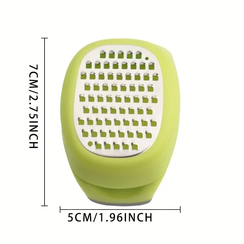 Stainless Steel 4-in-1 Manual Grater & Slicer - Lemon, Cheese,Garlic, Ginger Zester Shredder,Compact Kitchen Tool for Vegetables 4