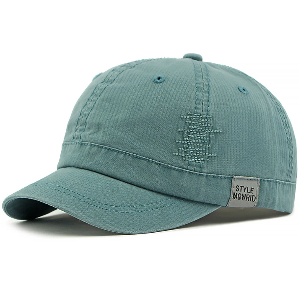 HT4830 Baseballkappe aus 100 % Baumwolle für Herren und Damen, für alle Jahreszeiten, 6 Panels, Baseballmütze, männlich, weiblich, kurze Krempe, Sonnenkappe, verstellbare Snapback-Kappen