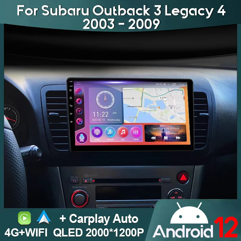 

Android 13 Car Radio For Subaru Outback 3 Legacy 4 2003 - 2009 Left hand Drive Carplay Auto Stereo GPS Navi Multimedia Player