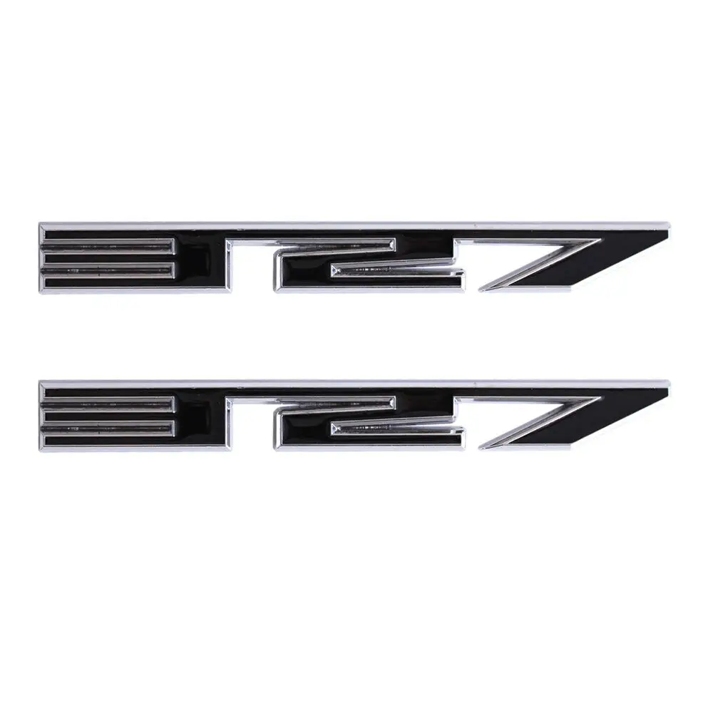 

2Pcs Alloy Chrome Black 327 Emblem Car Body Fender Door Rear Badge Universal Stickers Accessories
