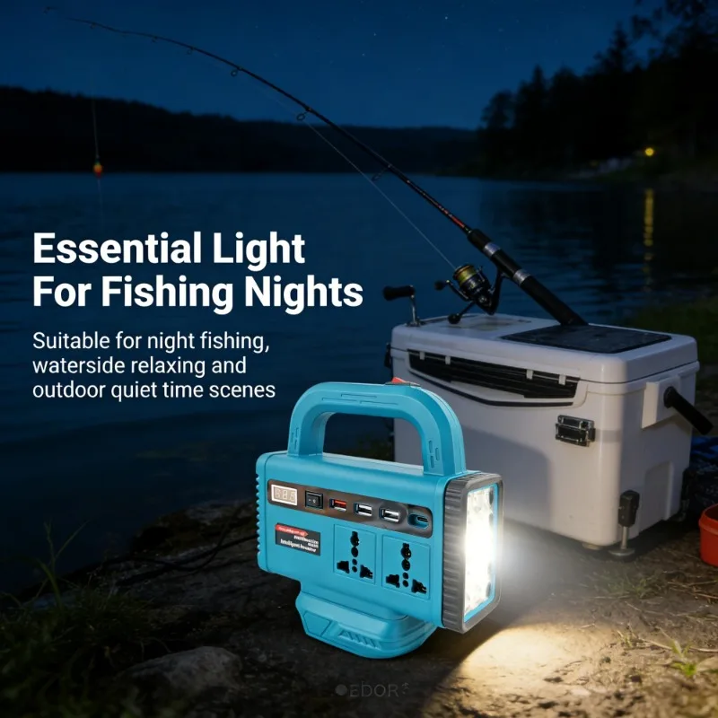 Inverter LED Multifunzionale Portatile Compatibile con Batterie Li-ion 18V Makita/Milwaukee con Porta USB Type-C - immagine 5