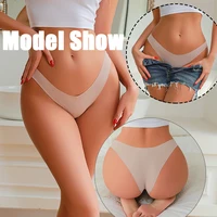 Sous-vêtements sans couture en soie glacée pour femmes, pantalon brésilien taille basse, respirant, haute élasticité, Lingerie intime, culotte, 6 pièces/ensemble 6