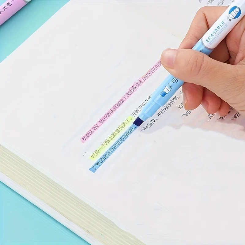 Highlighter Marker Highlighter Pen Art Marker Marker Pen Creative Erasable Highlighters Pastel Markers Dual Tip Fluorescent Marker Pen 6pcs for Art Drawing Doodling Marking Supplies