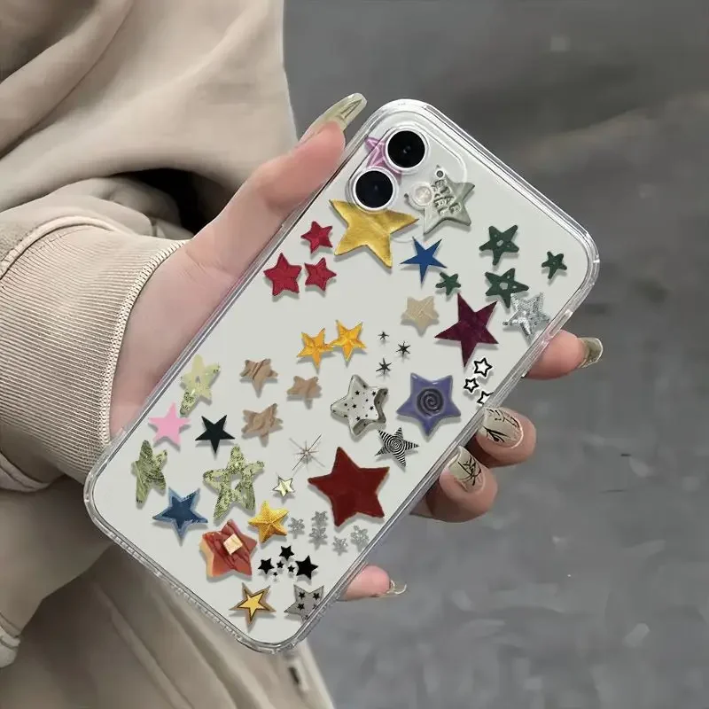 Fashion Creative Star Clear Phone Case Cover