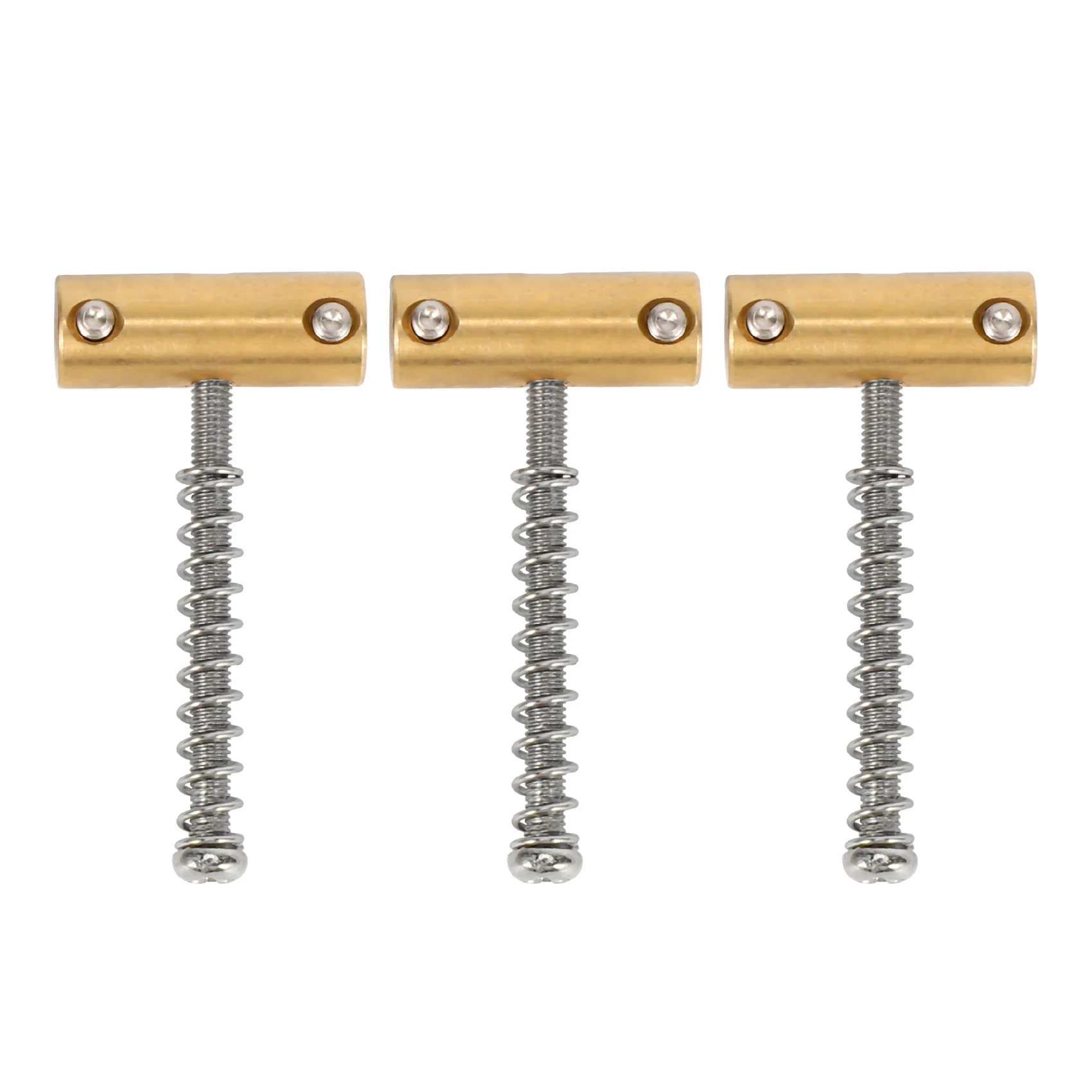 

Guitar Compensated Bridge Brass Saddles Set 10.8mm Style Bridge Saddle for TL Style 6 Strings Electric Guitar Part(3Pcs)