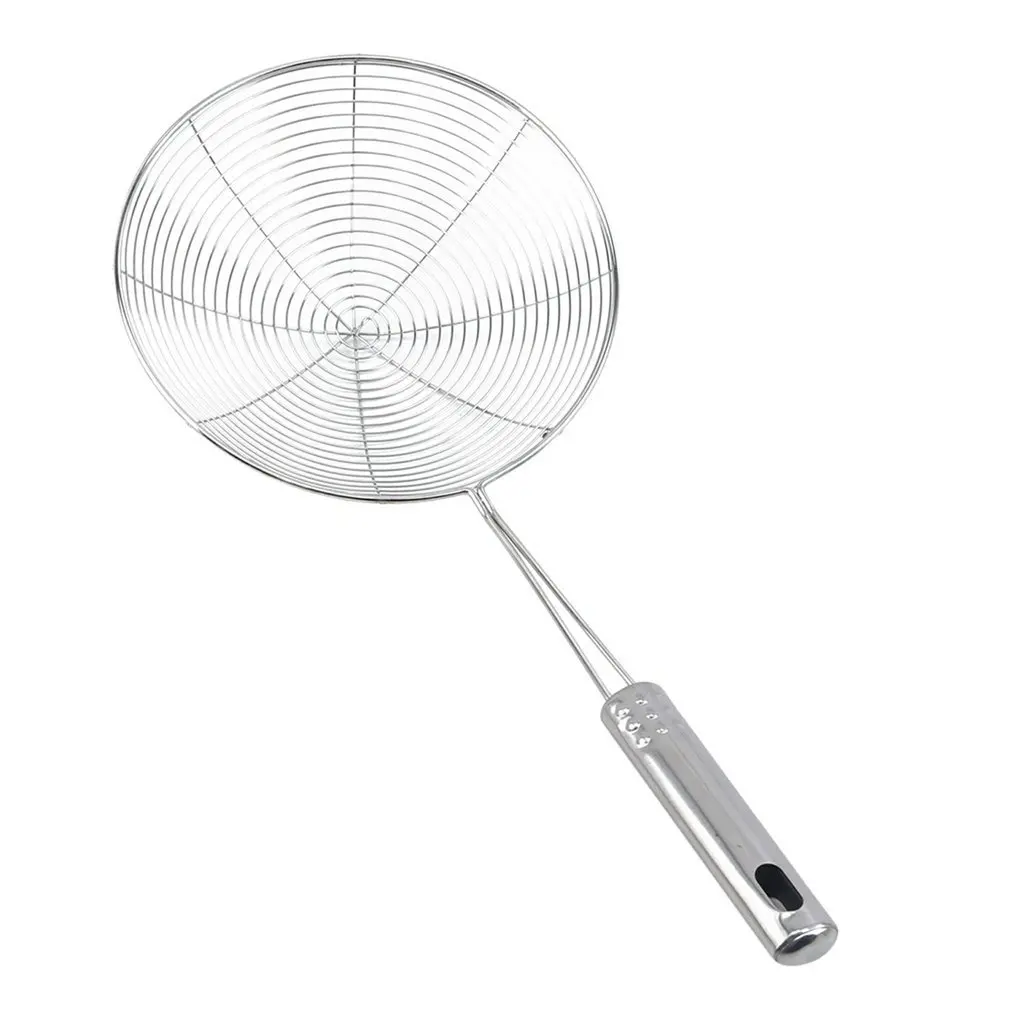 

Oval Skimmer Stainless Steel Filter Oil Pot Food Filter Cookware Colander Fried Filter Kitchen Strainer Baking Cooking Tools