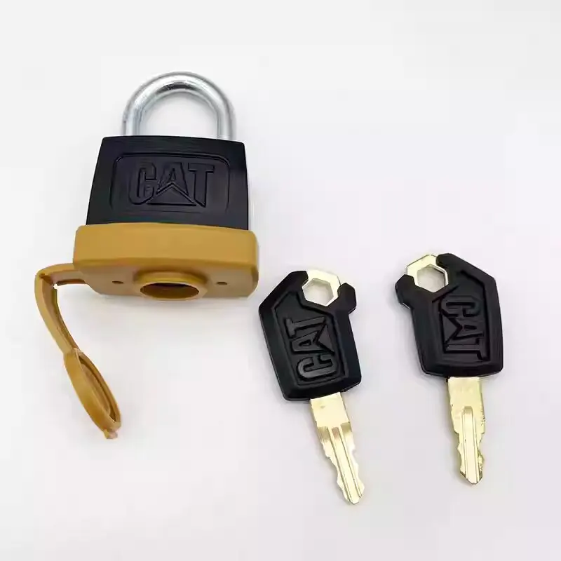 6PCS Padlock Pad Lock 246-2641 2462641 For Caterpillar E320D 315D 329D 330C 325C 345D Fuel Tank Cover Lock W/Key