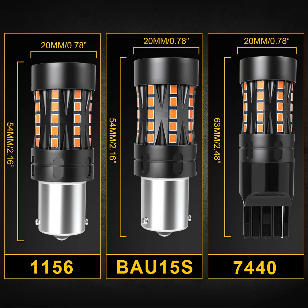 2x LED T20 7440 WY21W W21W LED Canbus ���� ���� ������ �÷��� ���� ���õ� BAU15S BA15S 1156 PY21W P21W LED �ڵ��� ���� ������