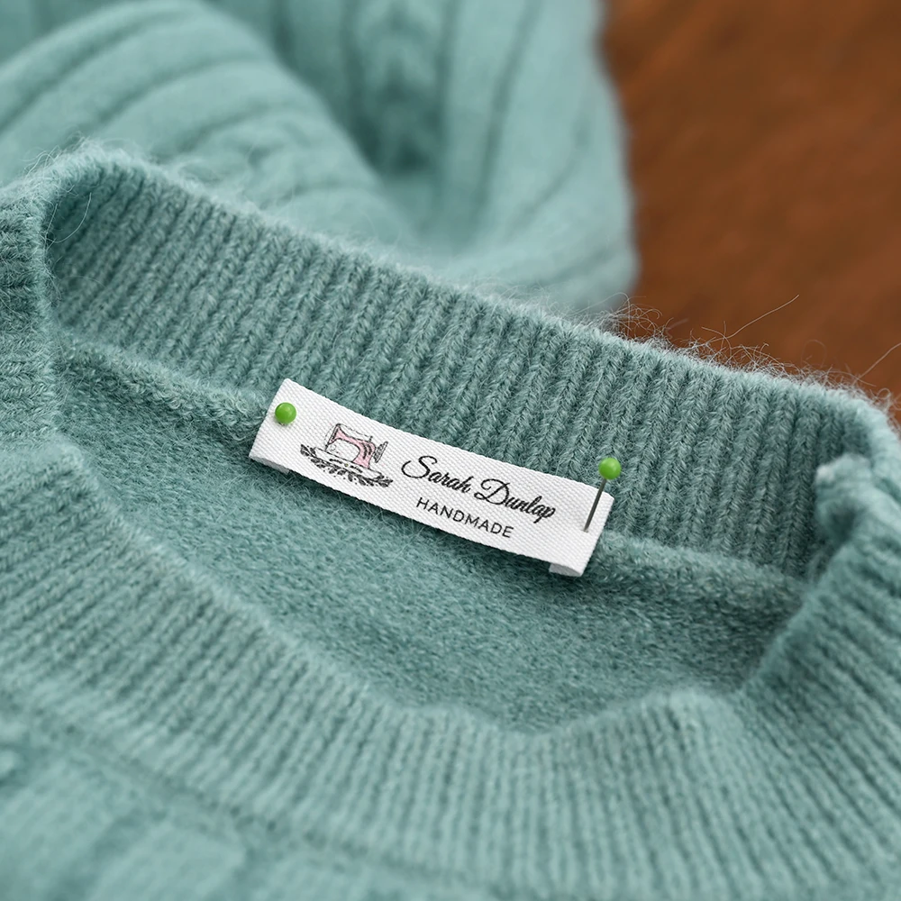 Personalized Organic Cotton Clothing Labels – Custom Brand Logo or Text Sewing Labels