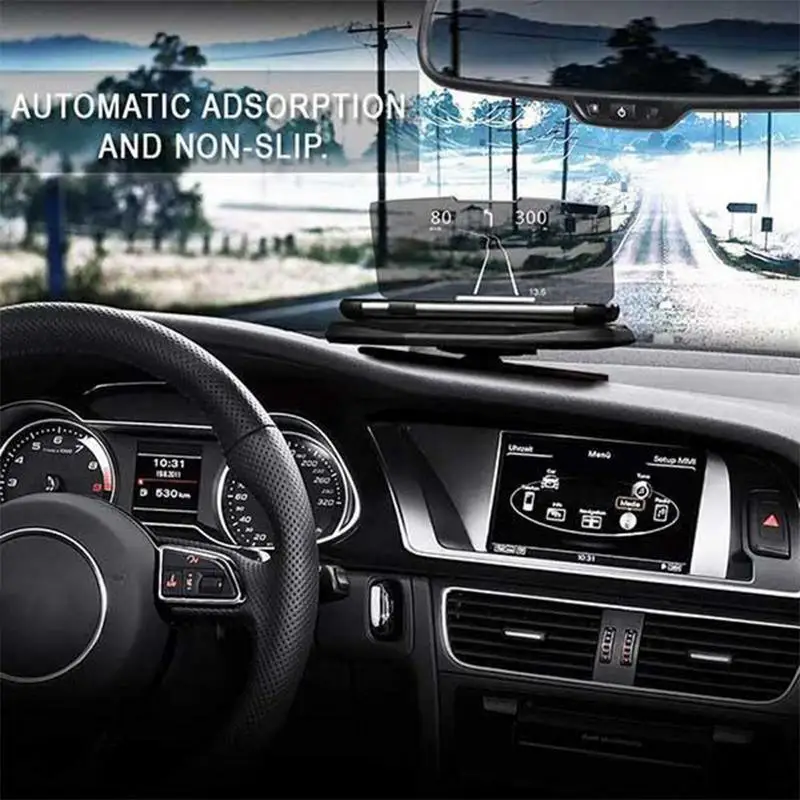 Windshield Screen Projector Car Projector Heads Up Display For Smartphone Reusable Car Mobile Phone Holder With HD Image