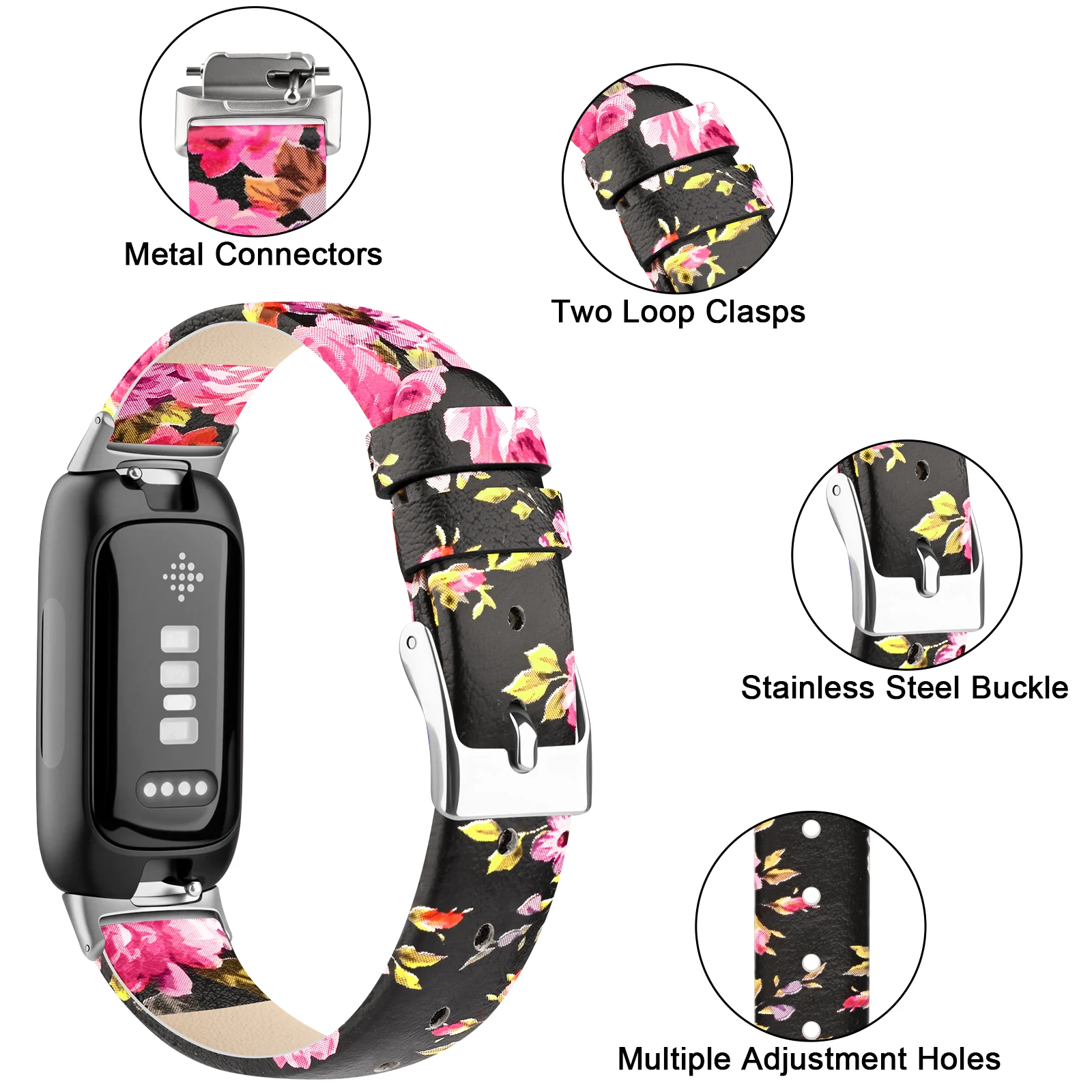 Premium Leather Loop Band - Adjustable Wristband for Women & Men Watch Bracelet
