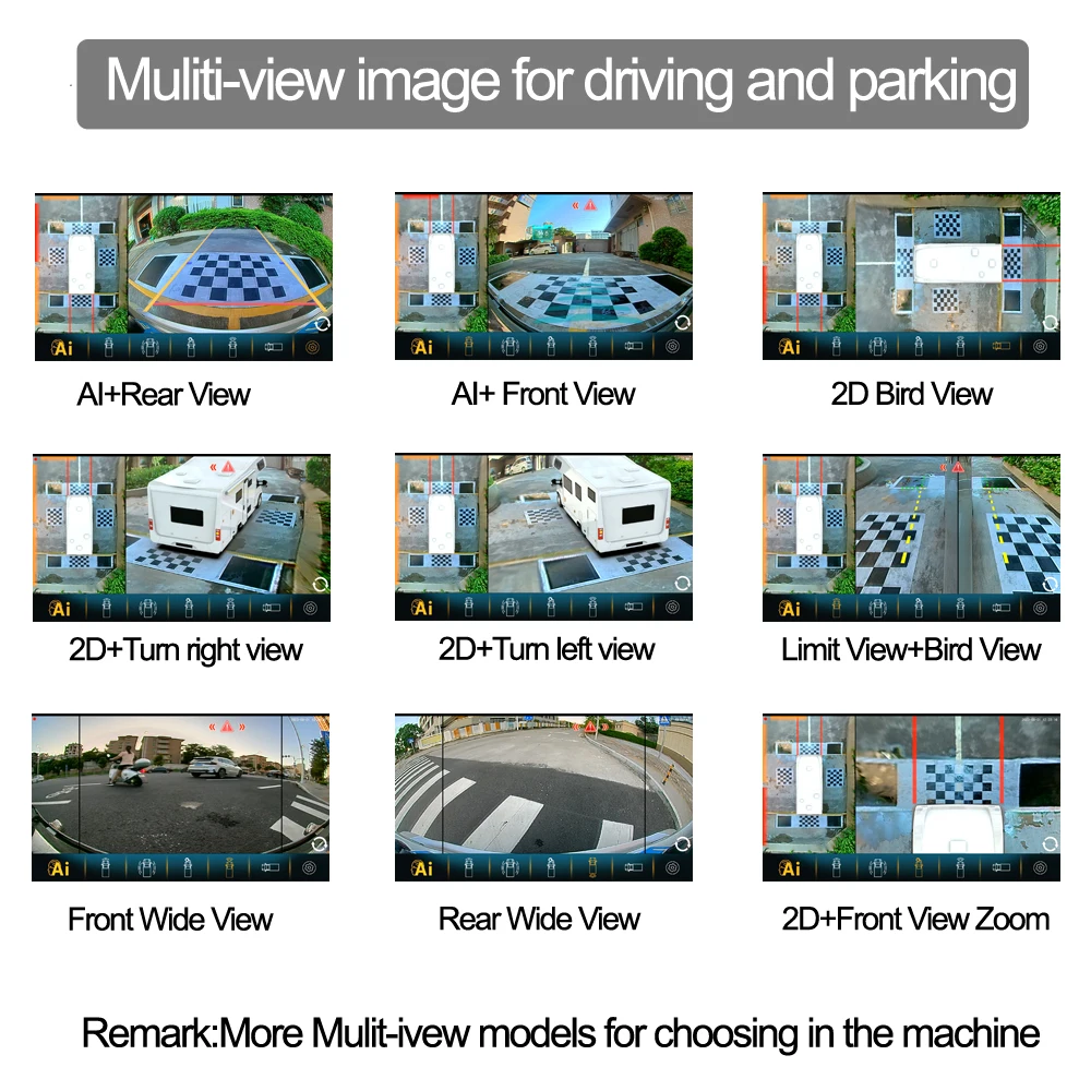 For VAN/RV/BUS/Truck，Digital HD Ai 3D Around View 360 Camera System Sony 1080P,With 10.25 in Touch Screen / Calibration cloth