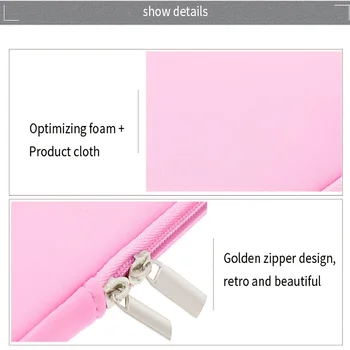 11/13/15Inch Laptop Sleeve Case Protective Soft Padded Zipper Cover Carrying Computer Bag Compatible with Notebook Tablet - Image 6