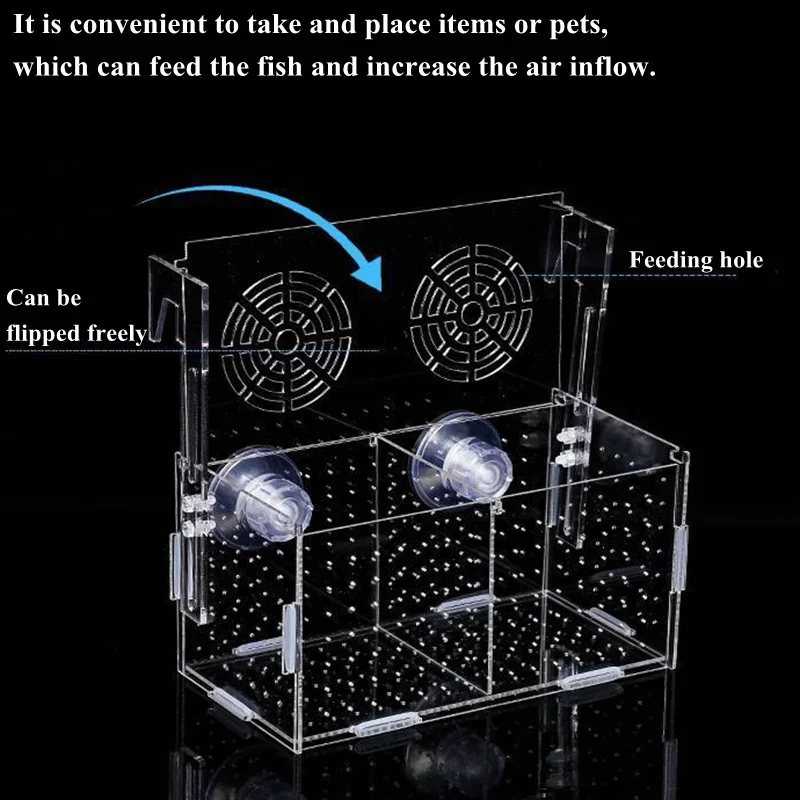 Aquarium Isolation Box Acrylic Fish Breeder Box Breeding Isolation Fish Hatchery Divider Aquarium Accessories Supplies fish breeding box