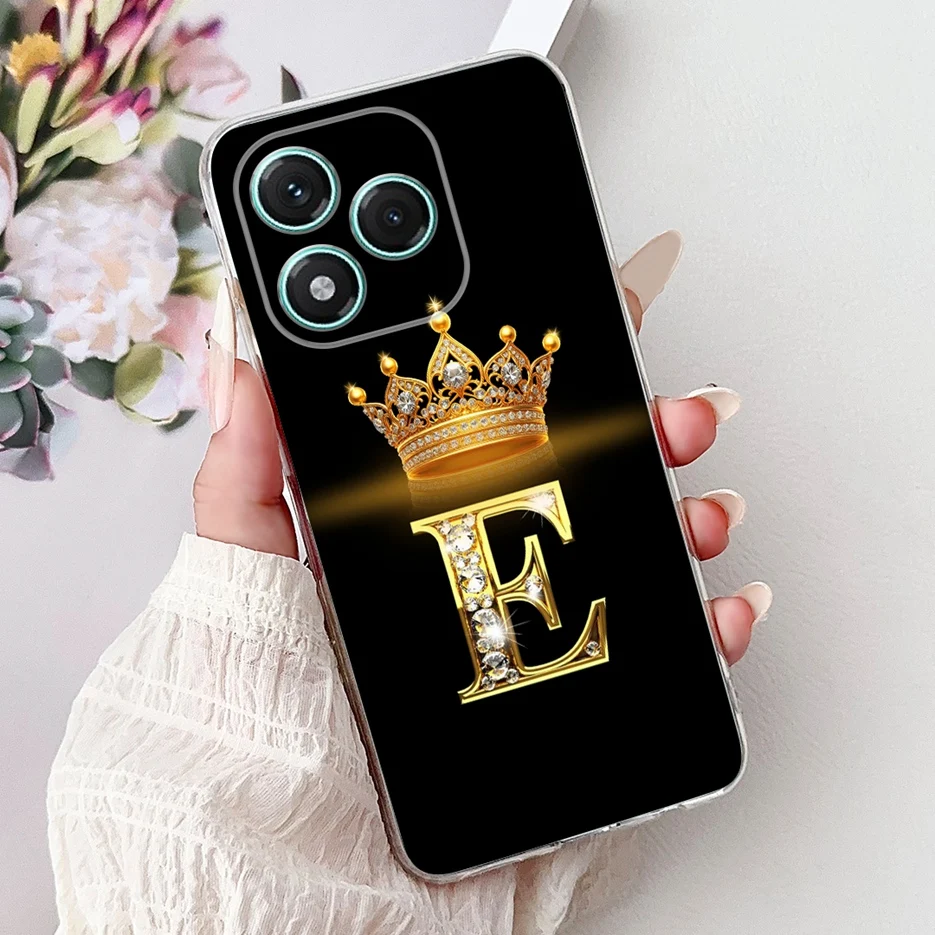 Elegant Crown Letters Silicone Phone Case - Soft 6.7'' Cover