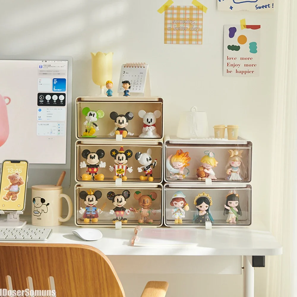 

Showcase Clear Acrylic Jewelry Figures Display Case Desktop Clutter Storage Figure Stand Dust Display Proof Doll Toy Storage Box