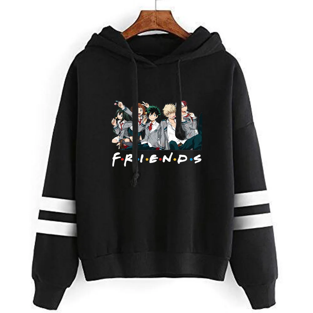 

Japanese Anime Bakugou Shoto Todoroki Deku Eyes Printed Hoodies My Hero Academia Striped Hooded Sweatshirt Pullover Tops