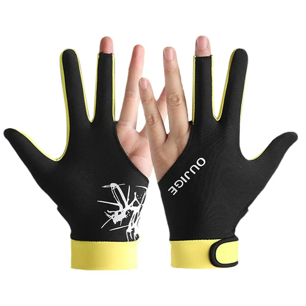 1pcs Snooker Gloves Dual Color Assembly Design Elastic Anti Billiard Wear-resistant Slip Gloves Breathable And N0M7