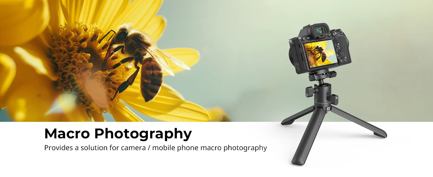 Metal Tabletop Tripod with Arca-Swiss Quick Release Plate & Panoramic Ball Head