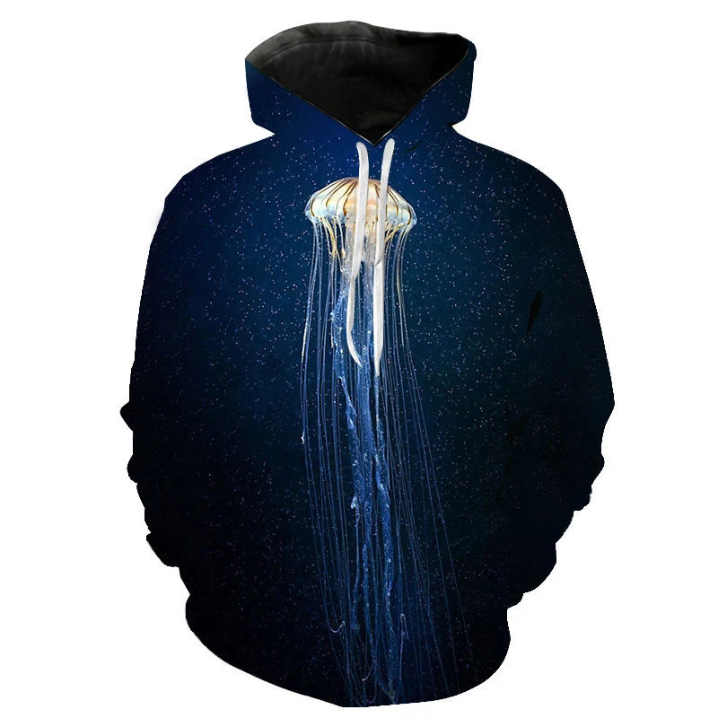 thumbnail image 1 of Sudadera con capucha para hombre, moda de medusas, sudadera con estampado 3D para hombre, mujer y niño, ropa de calle de gran tamaño, jersey moderno, camisetas cómodas, 1 of 5