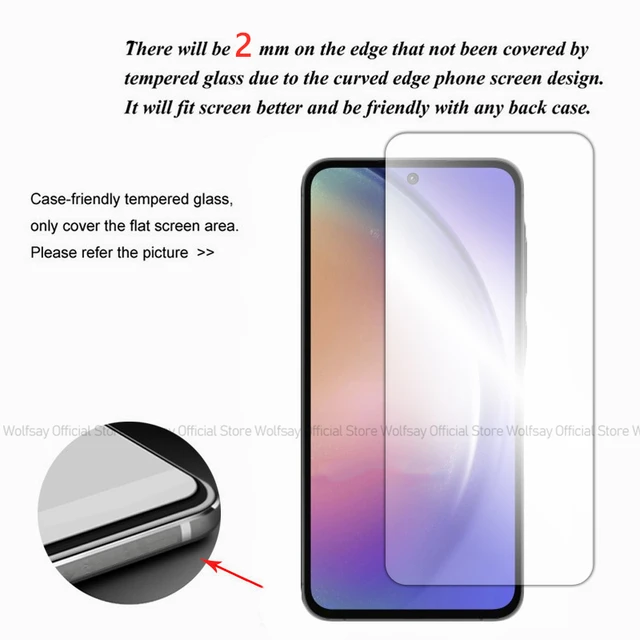 Protecteur d'écran pour Samsung Galaxy, verre trempé, colle complète, Samsung Galaxy A55 Guatemala, A05S, A05, A15, A25, A35, A55, 5G, 2 pièces, 4 pièces 2