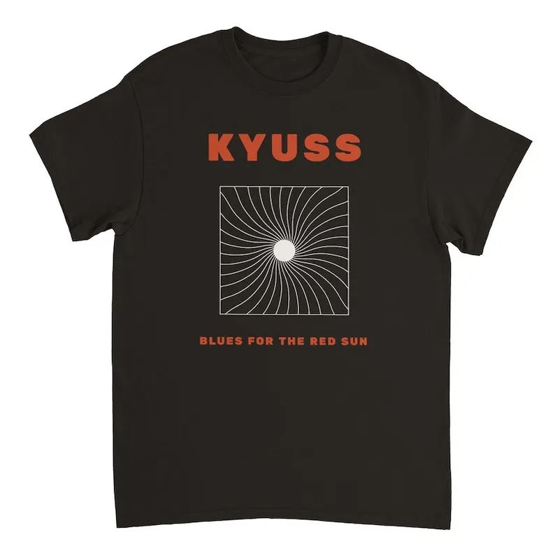 Kyuss Red Sun Concert Shirt Men's Cotton T-Shirt O-Neck Tees Short Sleeve Clothes Big Size