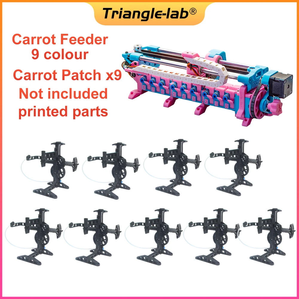 CTrianglelab 9 Color/6 color Trident Mmu Kit Enrager Rabbit Carrot Feeder Ercf Ercp Easy BrdV1.1 Multi Material 3D Printer Voron