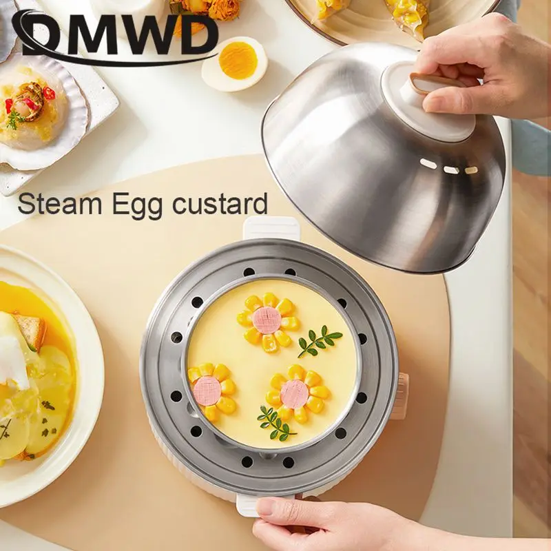 2 Layers Electric Egg Boiler Timed Egg Custard Steamer Stainless Steel Food Heater Multifunctional Breakfast machine Multicooker