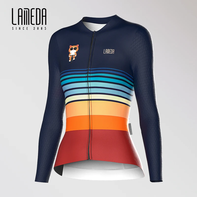 

LAMEDA New Cycling Jersey Women's Spring Autumn Long Sleeve Professional Bicycle Sweatshirt Quick Drying Top Road Bike Clothes