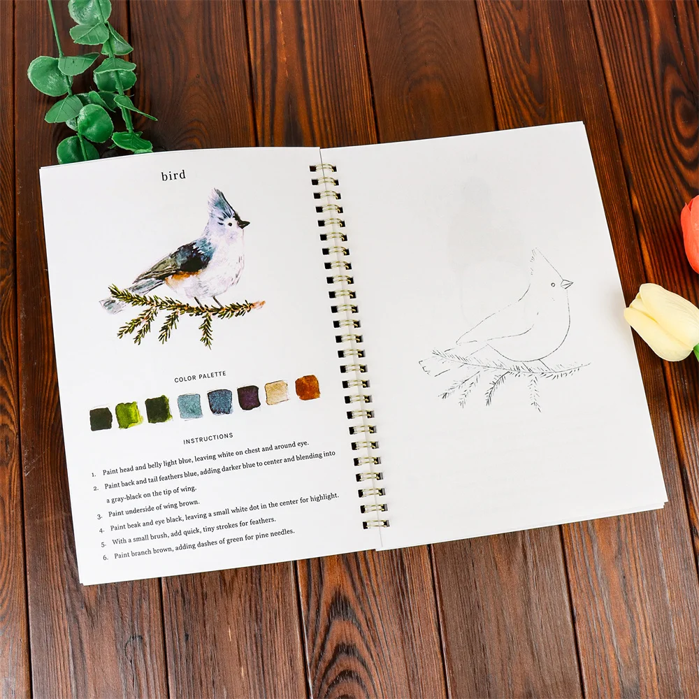 Children's Watercolor Painting Book, Children's Graffiti Picture Coloring Drawing Toys for Thanksgiving, Easter, Christmas gifts 4