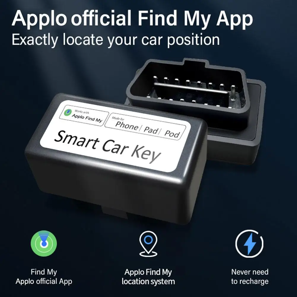 

Mini Car OBD GPS Locator Works With Apple Find My APP Quick Installation Smart Tracker Anti-lost Device Finder Global Position