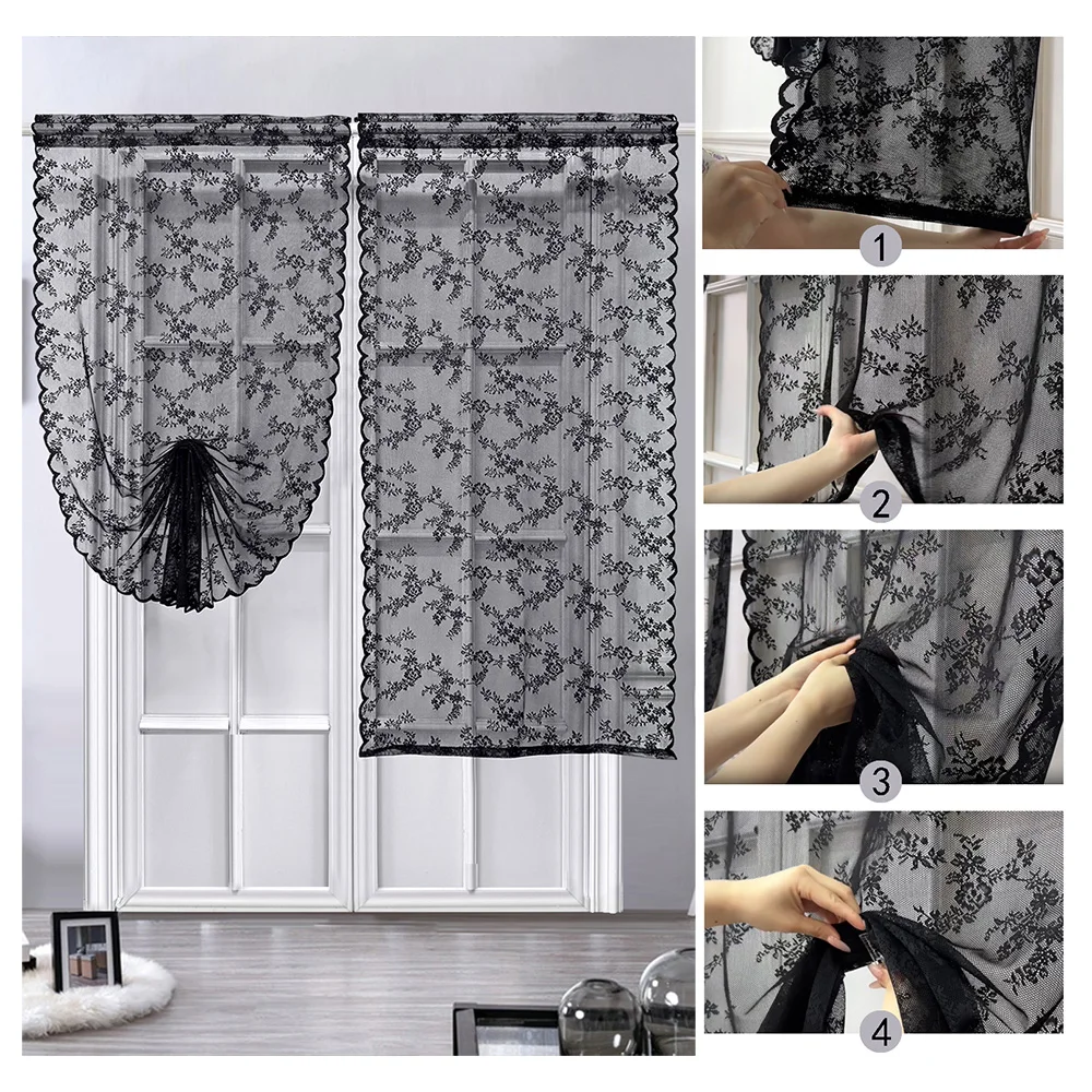 Frühlingsblumen-Vorhänge Mit Wildblumen-Muster - Botanische Dekovorhänge Für Küche & Wohnzimmer