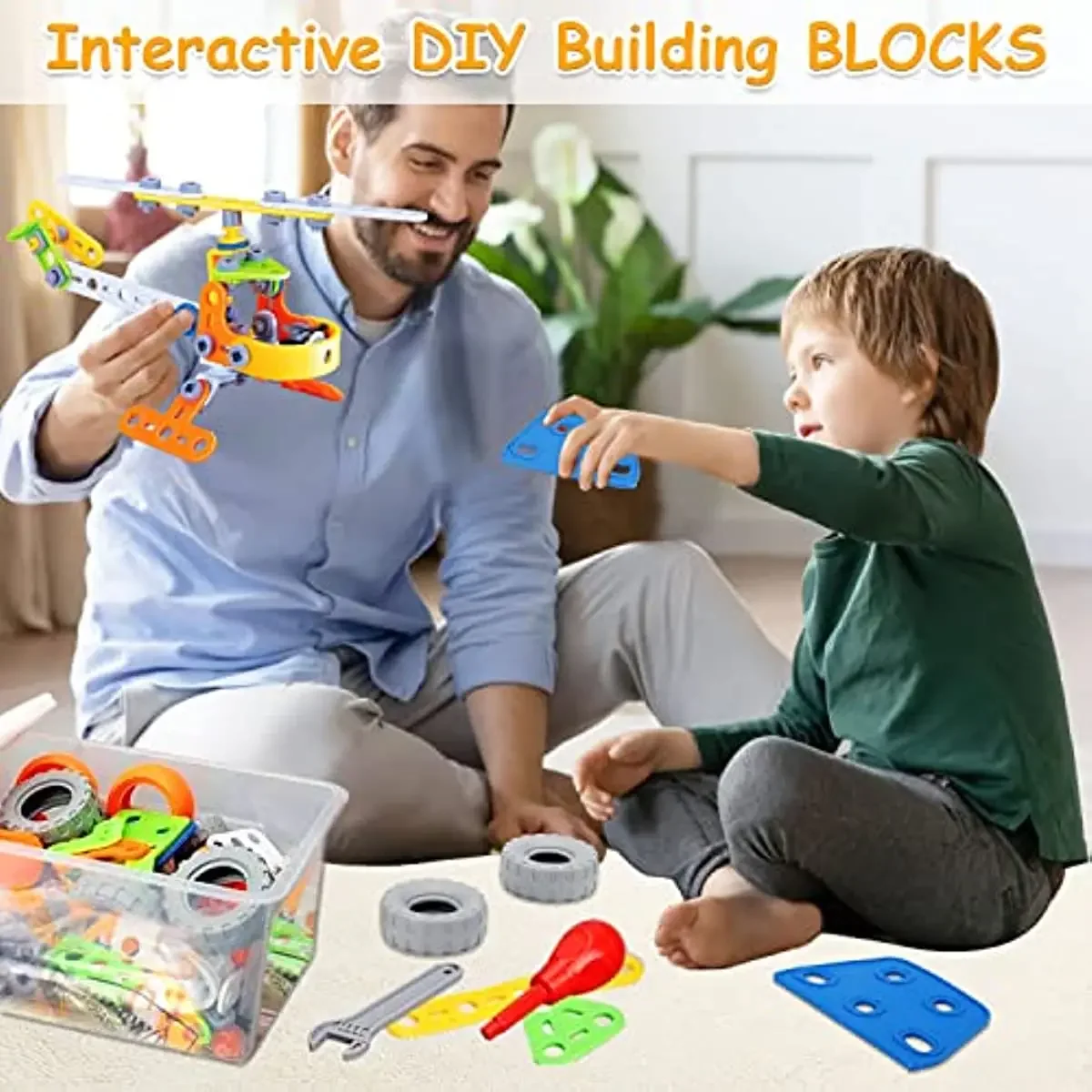 Giocattolo Costruzioni STEM 125 Pezzi – Blocchi Educativi Per Bambini 6-12 Anni – Dinosauri, Robot