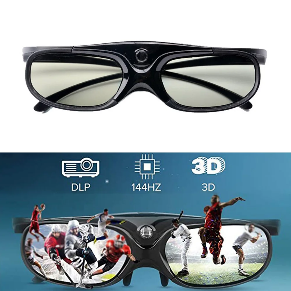 Xgimi Z3 Z4 Z6 H2 너트용 3D 범용 안경, G1 P2 액티브 셔터, BenQ Acer 및 DLP 링크 프로젝터, 96-144HZ 충전식, 1PC