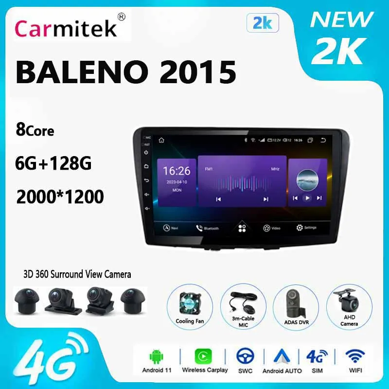 

Android 13 For SUZUKI BALENO 2015 Car Radio Multimedia Video Player Navigation Stereo GPS No 2 din 2 din auto