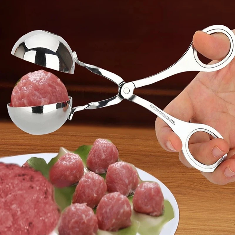 Stainless Steel Meatball Maker Clip Fish Ball Rice Ball Making Mold Form Tool Kitchen Accessories Gadgets Cuisine