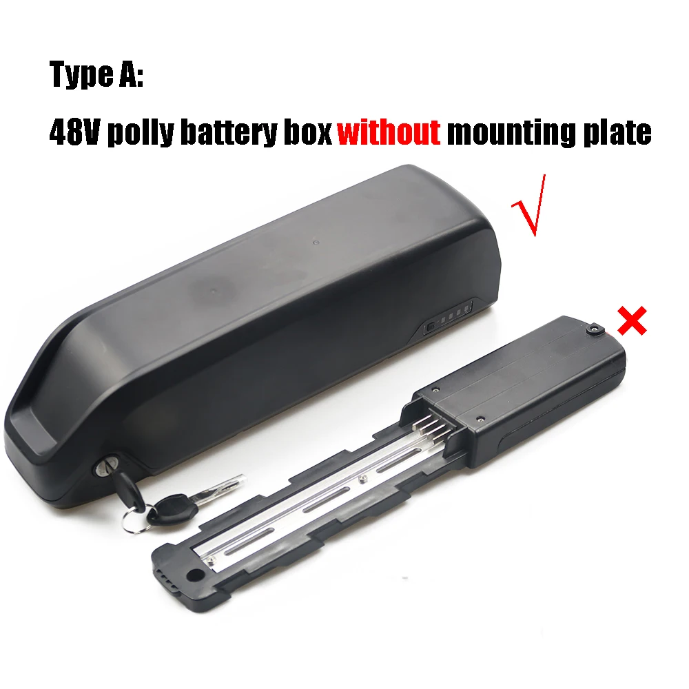 Enhanced Down Tube Ebike Battery Box - 36V/48V/52V Empty Electric Battery Case Housing