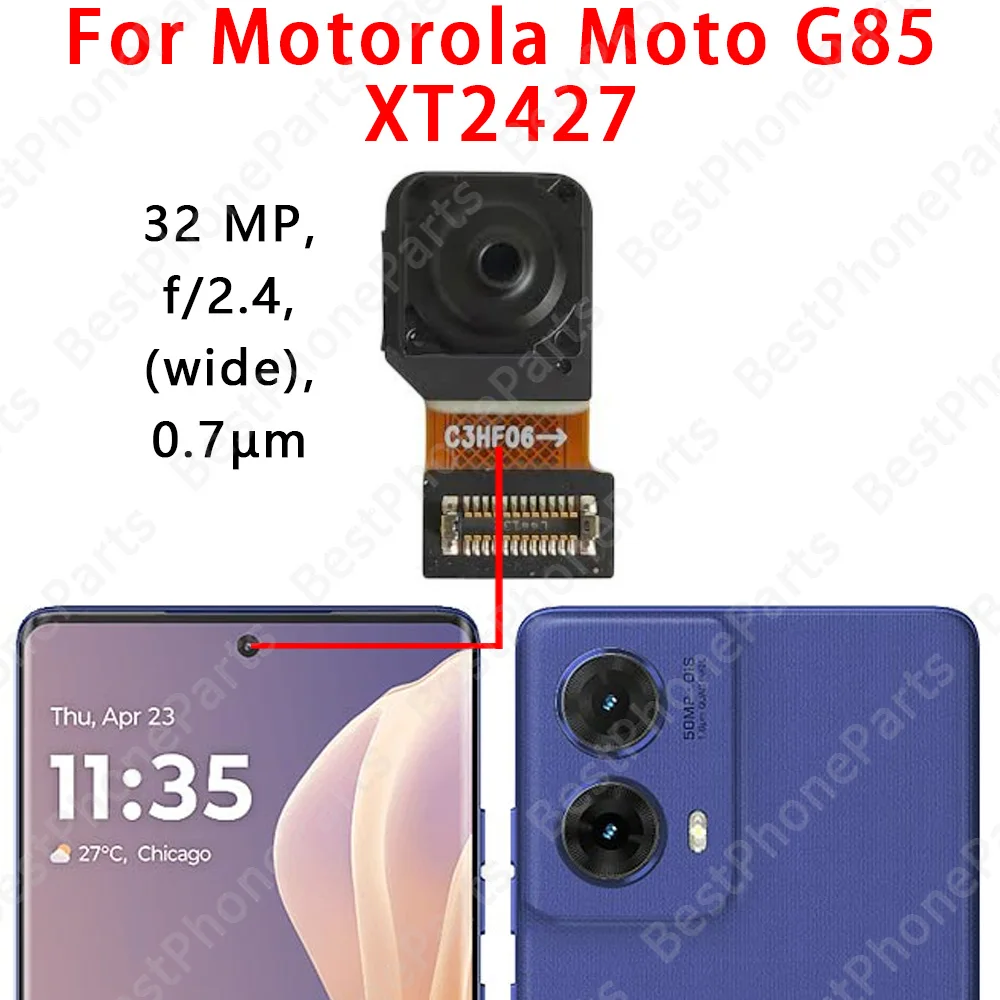 Motorola Moto G85 5G Camera Lens Cover & Camera Module Flex Cable Replacement Parts