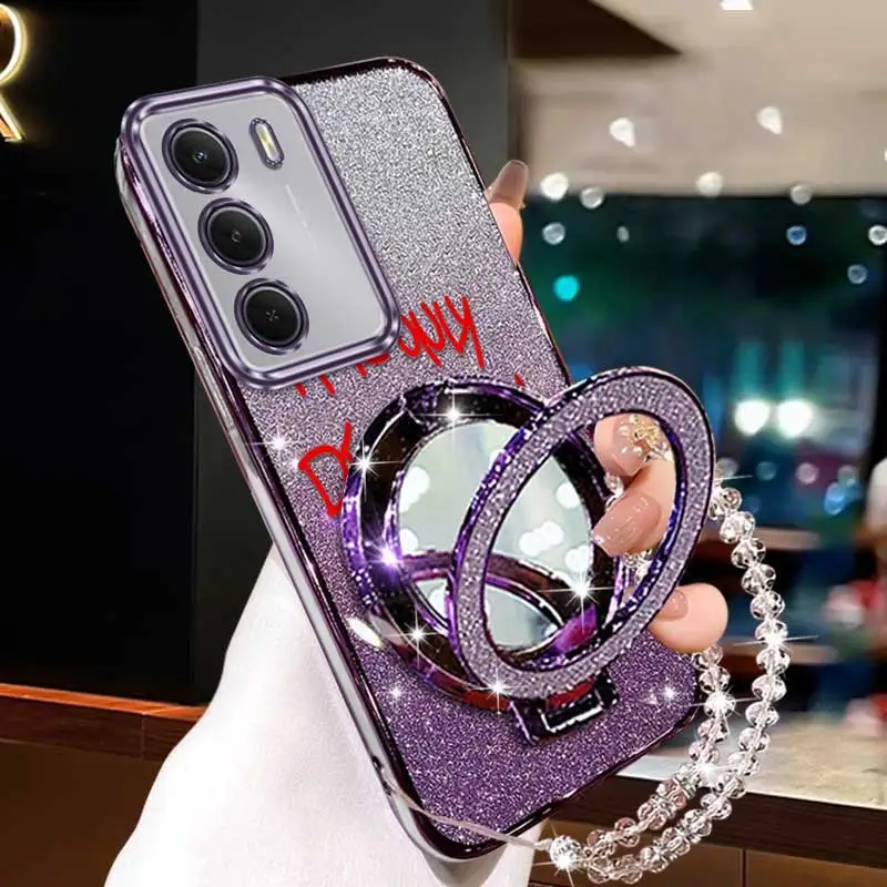 3-Piece Hand-Drawn Lettering Phone Case Set with Lanyard and Stand