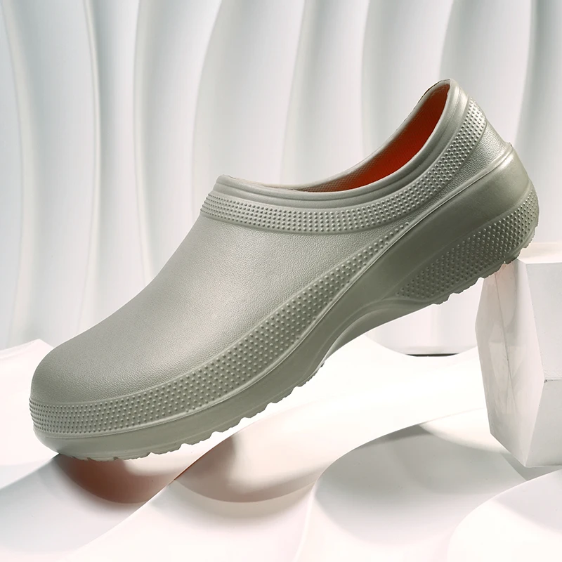 2025 Men Women EVA Chef Shoes Non-slip Waterproof Oil-proof Shoes Comfortable Workers Slippers Outdoor Fishing Size 36-45