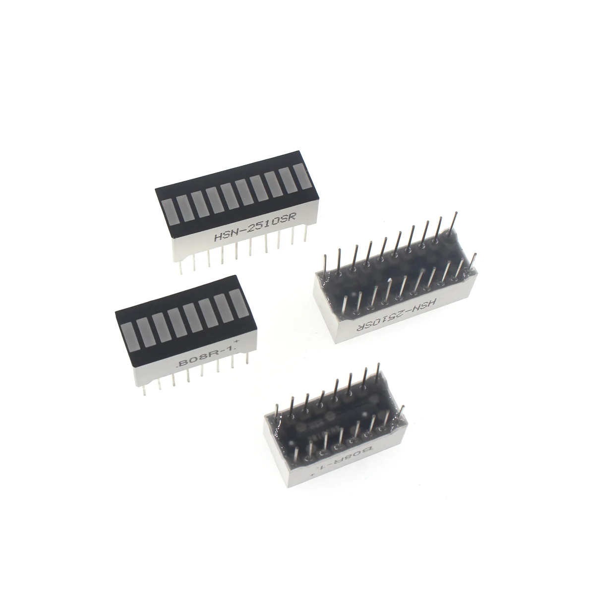10PCS 10 8 세그먼트 녹색 빨간색 파란색 노란색 옥색 흰색 디지털 튜브 LED 바 10*25mm 디스플레이 모듈 B10G B10R B10BB