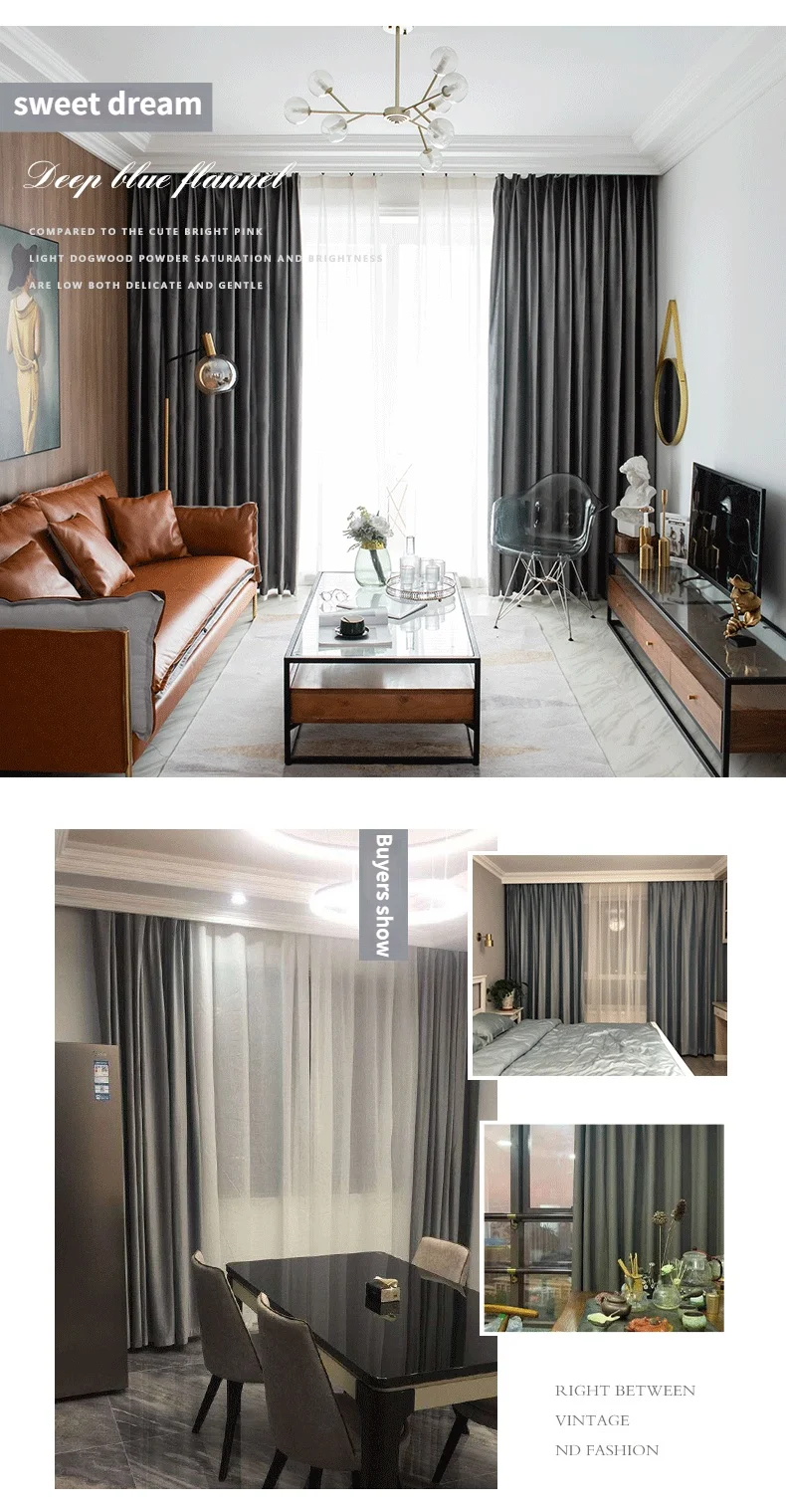 Modern Velvet Curtains for Living Room Bedroom Luxury Hall Blackout Curtains for Rooms Window Ready-made Door Rideaux Drapes 85%