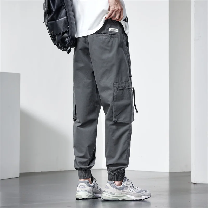 Men's Relaxed Fit Stretch Cargo Pant with Multi-pocket Straight Tube Loose Outdoor Hiking Twill Track Jogger Work Sweatpants